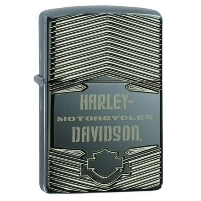29165 HD Motorcycles Deep Carve Black Ice Lighter