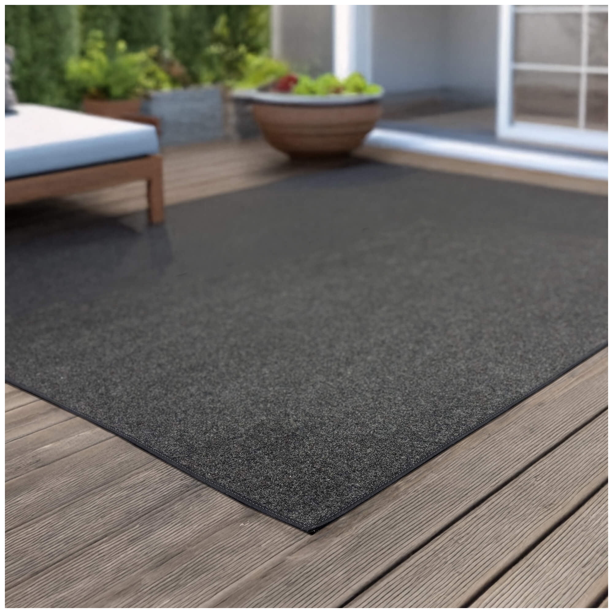 Koeckritz Rugs Economical 2'x5' Black Ice Area Rug, Soft & Durable for Indoors/Outdoors