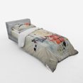 thumbnail image 3 of Abstract Duvet Cover Set, Grunge Textured Mix Collage Murky Tone Effects Watercolor Design, Bedding Set with Shams and Fitted Sheet, 3 Sizes, by Ambesonne, 3 of 3