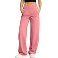 thumbnail image 3 of TAGOLD Womens Yoga Full Length Pants Solid Color High Stretch Pocket Fitness Work Casual Pants, 3 of 5