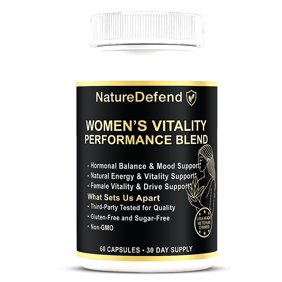NatureDefend Women&rsquo;s Vitality Dietary Supplement, Energy & Mood Support, 60 Capsules, Veteran-Owned, USA Made