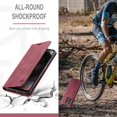 thumbnail image 6 of Wallet Case for Samsung Galaxy A23 2022,Magnetic Protect PU Leather Flip Case with Card Holders RFID Blocking Kickstand Shockproof Protection Case for Samsung Galaxy A23 4G/5G 2022 (Red), 6 of 18