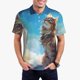 thumbnail image 1 of Fotbe Blue Sky Winged Cat Camiseta Polo de Golf para Hombre con Estampado – Camisa Deportiva Transpirable con Cuello Abotonado-Large, 1 of 6
