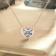 thumbnail image 3 of Diamond Pendant Necklace| 2 Ct IGI Certified Heart Shape Lab Grown Diamond | Globe Slider Bezel Solitaire Lab Diamond Pendant Necklace In 18K Rose Gold | FG-VS1-VS2 Quality Friendly Diamonds, 3 of 4