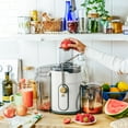 thumbnail image 3 of Beautiful 5-Speed 1000W Electric Juice Extractor with Touch Activated Display, White Icing by Drew Barrymore, 3 of 11
