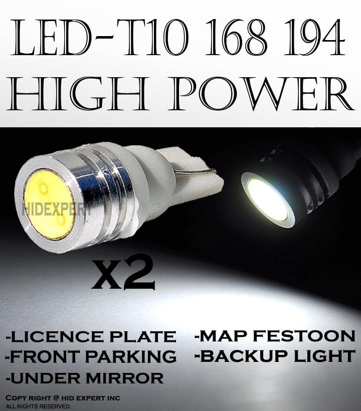 LED 5050 Light White 5000K 194 Two Bulbs Front Side Marker Parking Replace JDM 