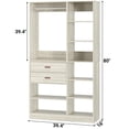 thumbnail image 7 of Homieasy 39.4'' W Closet System with Wooden Drawers and Hanging Rods, White Oak, 7 of 7