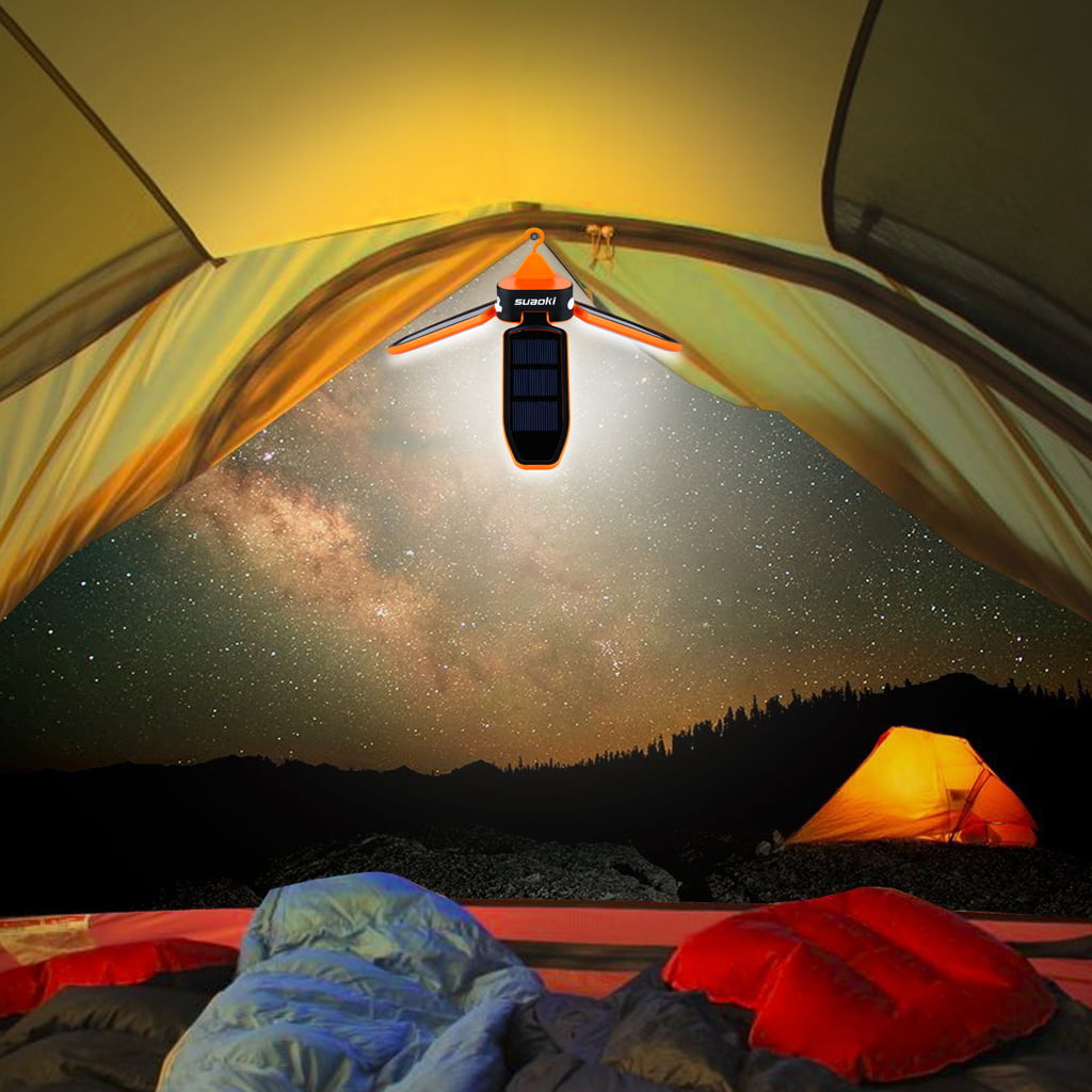 Solar Power 42LED Camping Lamp Torch Rechargeable Power Bank Tent Light  Outdoor