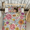 thumbnail image 3 of Pioneer Flower Duvet Cover and Pillowcase Set for Single Bedding, Bedroom Accessories for Kids Teens, 3 of 5