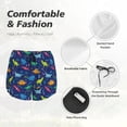 thumbnail image 5 of Disketp Dinosaurs Adventure Print Women's Shorts Workout Shorts for Athletic Gym Running Shorts with Phone Pockets, 5 of 8