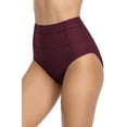 thumbnail image 4 of Womens Siwm shorts High Waisted Ruched Tummy Control Swimsuit Bottoms Tanniki Briefs, 4 of 6