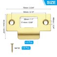 thumbnail image 2 of Uxcell Door Strike Plate, Universal Latch Strike Plate Security T Strike Deadbolt Gold, 2 of 6
