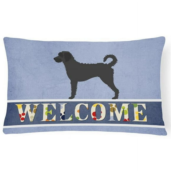 Carolines Treasures BB8337PW1216 Labradoodle Welcome Canvas Fabric Decorative Pillow