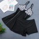 thumbnail image 4 of Traje de baño dividido Moda Transpirable Elástico Traje de baño de dos piezas Traje de baño para mujer Blanco y negro XXL, 4 of 8
