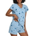 thumbnail image 3 of MINTREUS Women's Knit Pajamas Set Ruffle Sleeves Sleepwear Casual 2 Piece Pjs Soft Loungewear with Pockets, 3 of 5