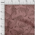 thumbnail image 2 of oneOone Silk Tabby Dark Rose Brown Fabric Animal Sewing Fabric By The Yard Printed Diy Clothing Sewing Supplies 42 Inch Wide, 2 of 4