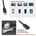 thumbnail image 2 of Cable de extensión USB tipo C macho a hembra 3A PD cable extensor de sincronización de carga rápida Tmvgtek Para estrenar, 2 of 9