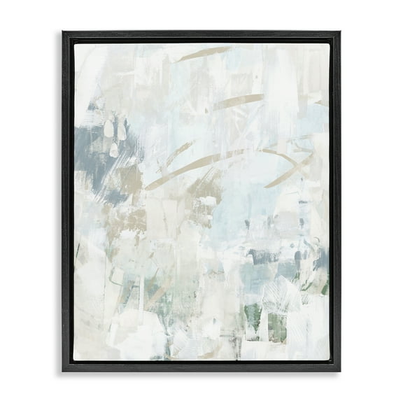 Stupell Industries Subtle Faded Abstraction Abstract Painting Black Floater Framed Canvas Art Print Wall Art, 17 x 21