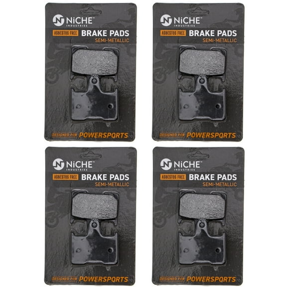 Niche Rear Brake Pad for Suzuki GSXR600 Semi-Metallic Motorcycle 4 Pack 519-KPA2302D