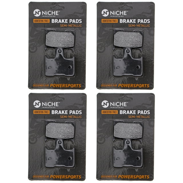 Niche Rear Brake Pad for Suzuki GSXR600 Semi-Metallic Motorcycle 4 Pack 519-KPA2302D