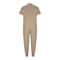 thumbnail image 6 of gakvbuo Wide-Leg Jumpsuit With Button Pockets For Women 2024 Summer Cap Sleeve Ankle-Length Jumpsuits Deep V Neck Ankle-Length Long Pants Onesie Wide Leg Pants Rompers, 6 of 7