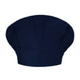 thumbnail image 1 of Aocisk Unisex Solid Color Chef Hat Oil Proof Kitchen Catering Bouffant Cap Navy One Size, 1 of 2
