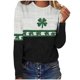thumbnail image 4 of Camiseta Suelta de Cuello Redondo de Impresión Del Día de San Patricio Casual de Manga Larga de las Mujeres para el Uso Diario de Primavera Verano, 4 of 8