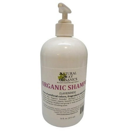 Natural Way Organics Shampoo Lavender - Organic & 100% Natural Ingredients - For Oily or Dry Hair - For Men - For Women - For Kids & Babies Too! - Sulfate Free
