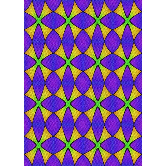 Ahgly Company Indoor Rectangle Patterned Dark Almond Brown Novelty Area Rugs, 5' x 7'
