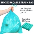 thumbnail image 2 of Sterline Eco-Friendly Trash Bags Code R/L - 50PK 2.6-4 Gallon (10-15L) Biodegradable Garbage Bags - Compatible with SimpleHuman - Sustainable, Compostable, Heavy-Duty - Green Living Solution, 2 of 6