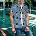 thumbnail image 6 of KLL Cute Cartoon Astronaut for Men's Baseball Shirts,Short Sleeve Casual Shirts Button Down Shirt for Men Beach Summer Wedding Shirt-X-Large, 6 of 7
