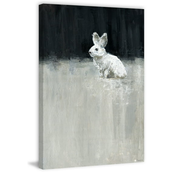 Parvez Taj "Lonely Little Bunny" Painting Print on Wrapped Canvas