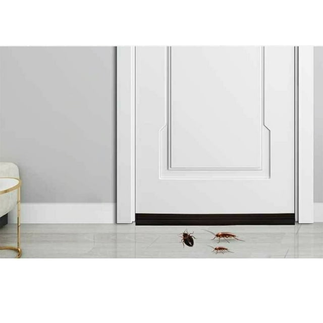 Tira De Borde Inferior De Puerta Tira De Borde De Puerta Sellado Inferior Autoadhesivo A Prueba De Polvo Insonorización Protección Contra La Intemperie Moldura Marrón ANGGREK Marrón