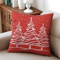 thumbnail image 4 of Merry Christmas Santa Claus Tree Throw Pillow Case Square Throw Pillow Case Set of 2 Vintage Throw Cushion Case for Indoor Home Bedroom, 4 of 7