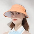 thumbnail image 4 of Sombreros con visera para mujer, ala ancha, gorra de golf plegable para mujer, sombrero de playa para mujer, sombrero de viaje con protección UV, sombrero plegable para el sol, 4 of 5