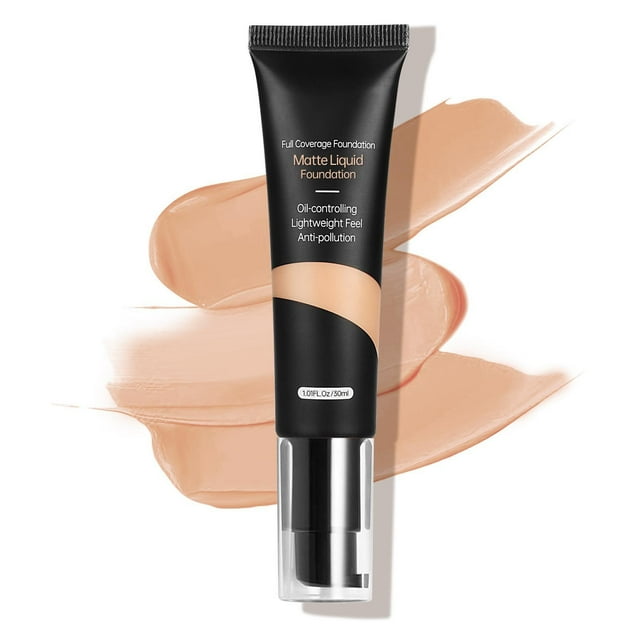 Full Coverage Concealer Foundation Liquid for Face Brightens Skin Tone Lightweight Blendable Makeup for All Skin Types 30ml