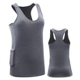thumbnail image 1 of Women's Compression Tank Top With Phone Pocket Racerback Sleeveless Base Layer Athletic Spandex Breathable Quick Dry Moisture Wicking Gym Workout Runn, 1 of 5