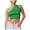 Green, variant on YYDGH Women One Shoulder Backless Knitted Crop Top Sexy Sleeveless Strappy Open Back Cami Tank Tops Beige S
