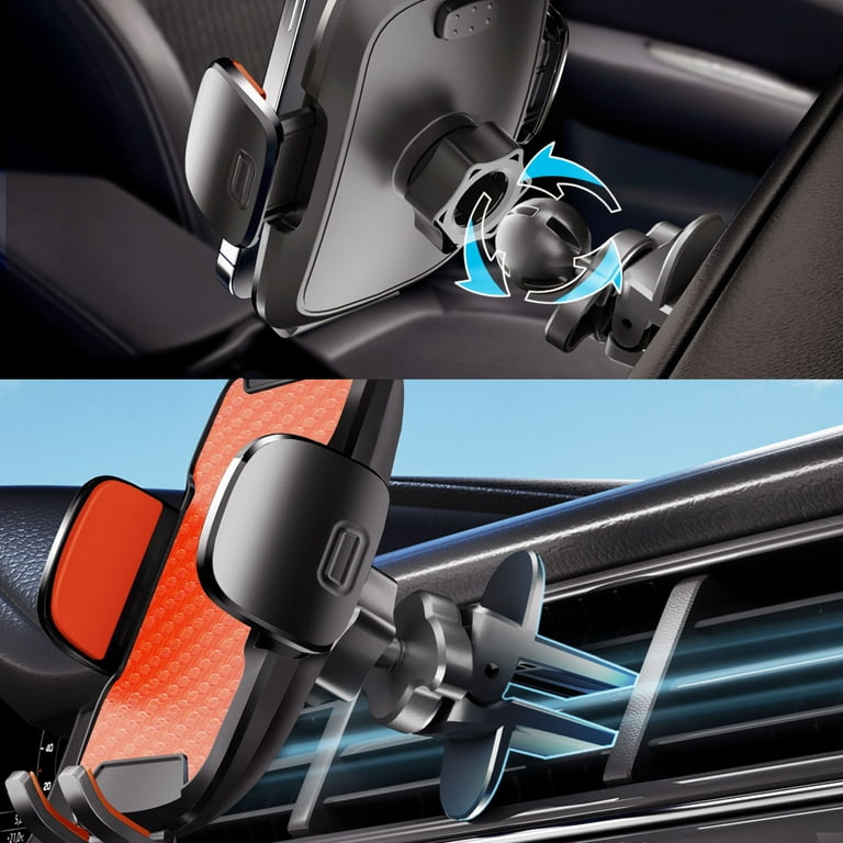 YOOVEE 360° Car Phone Mount, Dashboard & Vent, Orange photo 6