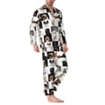 thumbnail image 2 of Disketp dogs pets collage for Pajamas Set Long Sleeve Sleepwear Mens Button Down Nightwear Pj Sets-Large, 2 of 7