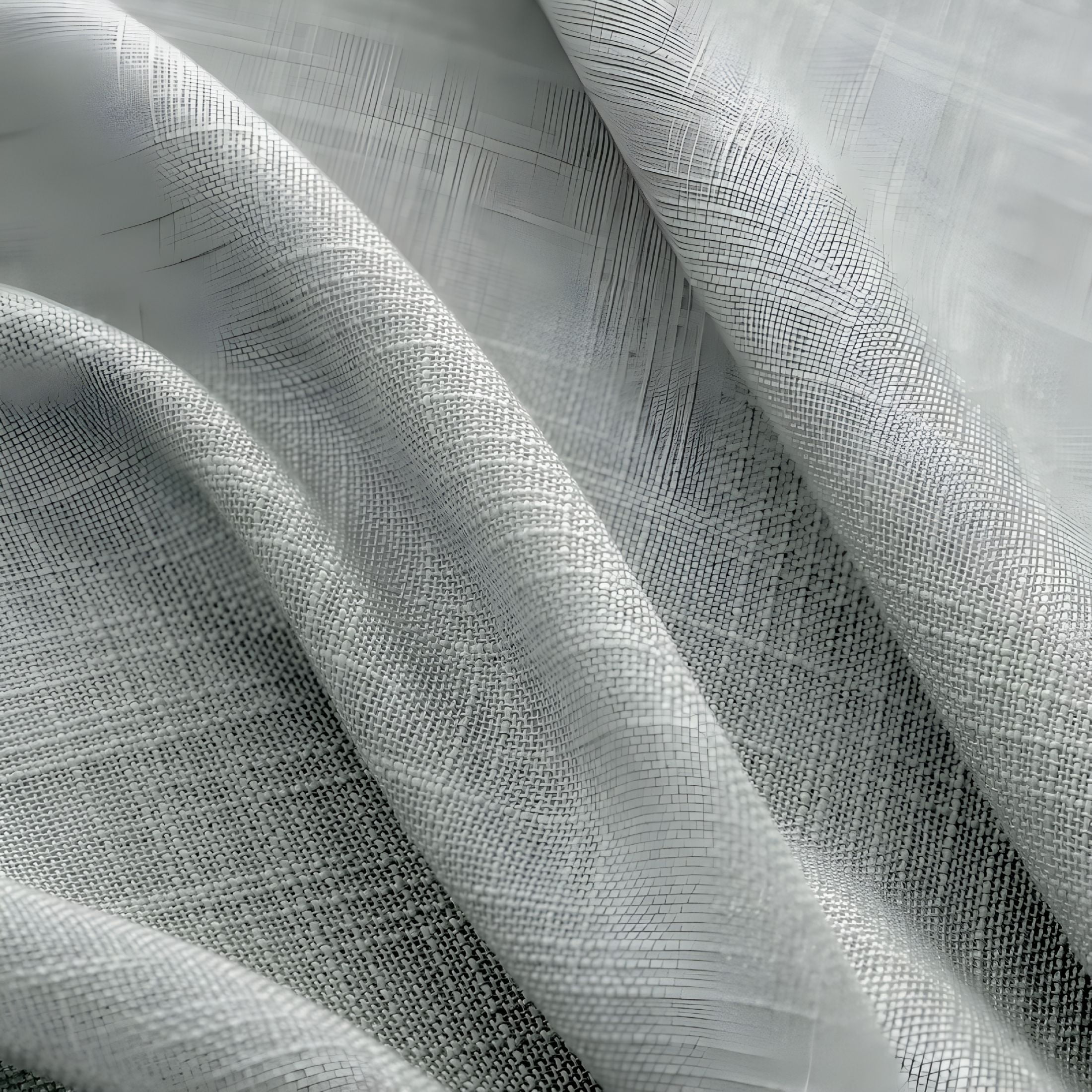 AUQ Grey Curtains 48" Length for Bathroom Window 2 Panels. Semi Sheer Rod Pocket Faux Linen Small Curtains for Bedroom Kitchen. 36x48"es Long. Light Gray