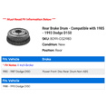 thumbnail image 2 of Rear Brake Drum - Compatible with 1985 - 1993 Dodge D150 1986 1987 1988 1989 1990 1991 1992, 2 of 2