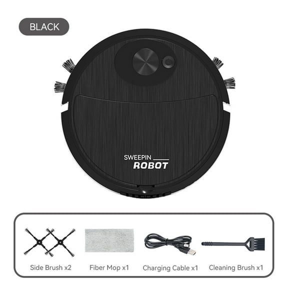 Vacuum Cleaner Electric Floor Mopping Robot Sweeper House Cleaning Toys, Kids Holiday Gifts Smart Robot Toy Vacuum Cleaner Auto Floor Cleaning Toy Play With Children And Pet, Black