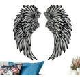 thumbnail image 2 of Metal Angel Wings Wall Art Decor with Led LightsSculpture Art Indoor Outdoor Wall Hanging Decorations, 2 of 8