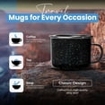 thumbnail image 4 of Juego de 4 tazas de camping Toughty de esmalte negro, 470 ml, 4 of 6