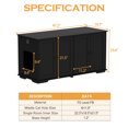 thumbnail image 4 of NARTRU Cat Wooden Double Litter Box Enclosure Furniture Cabinet for 2 Litter Boxes, Black, 4 of 8