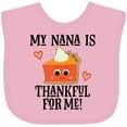thumbnail image 3 of Inktastic Thanksgiving Nana Thankful for Me Boys or Girls Baby Bib, 3 of 4