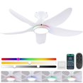 thumbnail image 1 of Ventilador de techo Kviflon de 46 pulgadas con control remoto/app de luces, color blanco, 1 of 9
