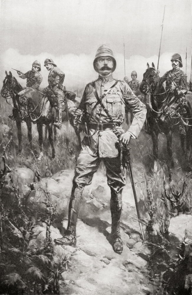 Lord Kitchener on the Veldt South Africa shortly before peace was signed on May 31st 1902 at the end of the Second Boer War Field Marshal Horatio Herbert Kitchener 1st Earl Kitchener 1850 Canvas Art -