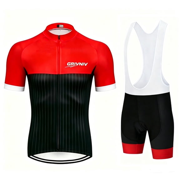 Men's Cycling Clothing Quick-dry Breathable Mountain Bike Cycling Jersey with Cycling Bib Shorts Set